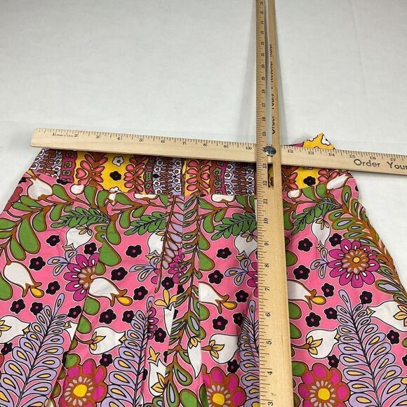 CAbi Womens Cotton A-Line Pleated Skirt Colorful Paisley Print Back Zip Size 2 - Picture 9 of 11